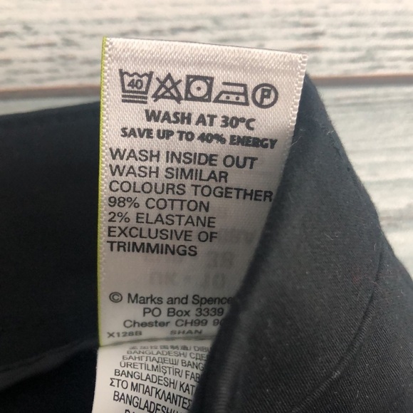 M&S Collection Slim Fit Black Ankle Pants 10 - Picture 5 of 9